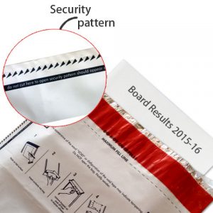 side security pattern in tamper evident envelopes